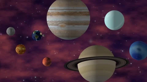 Animated Solar System Planets Rotating A... | Stock Video | Pond5