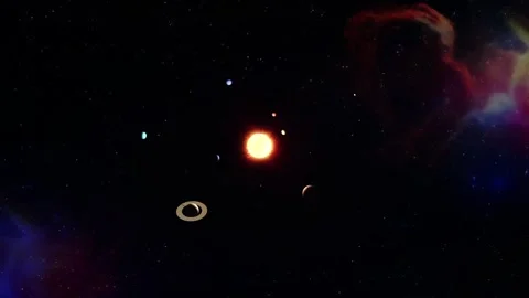 Animated Solar System - Seamless Loop Stock Footage 338188330