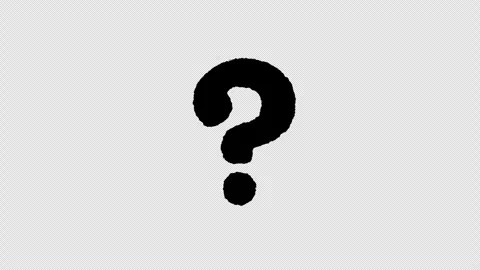 Animated Solid Black Question Mark Icon Graphic Motion Graphics Overlay Stock-Footage 347355846