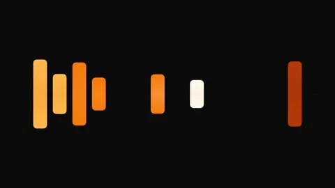 Animated Sound Wave Equalizer Bars on Black. Stock Footage 329290513