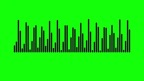 Animated sound wave equalizer on green screen Stock Footage 345548637