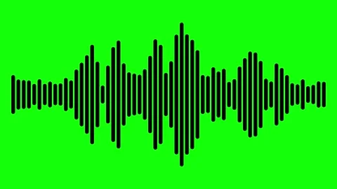 Animated sound wave equalizer on green screen chroma key background Stock-Footage 345548651