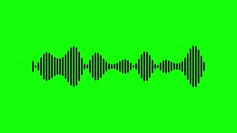 Animated sound wave on green screen background Stock Footage 345548646