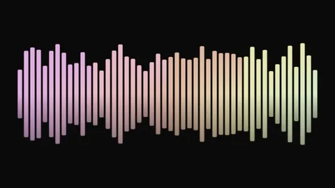 Animated Sound Waveform on Black Background. Видео 330277956