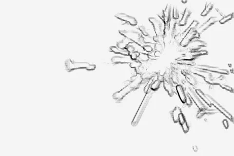 Animated sparkler in black &amp; white Stock Footage 281885