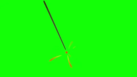 Animated sparkler emitting bright glowing particles against a solid vibrant Stock Footage 345137390