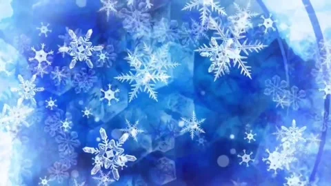Animated Sparkling Crystal Snowflakes Loop Background Vídeo Stock 320527538
