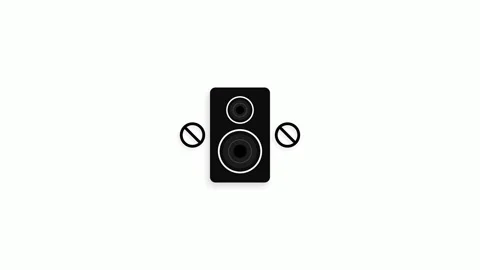 Animated speaker icon with vibrating sound wave effect Vídeo Stock 336742217