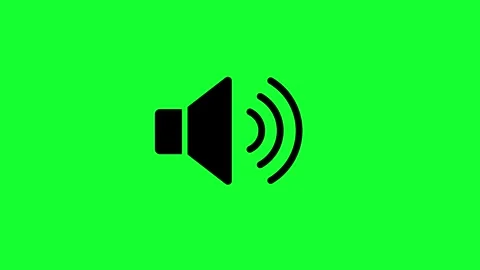 Animated speaker sound volume icon mute to high loop on green screen, black.. Stock Footage 340565057