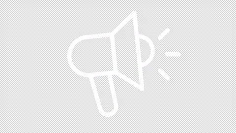 Animated speaker white line icon Stock Footage 242483610