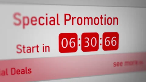 Animated Special Promotion Countdown Stock Footage 246339190