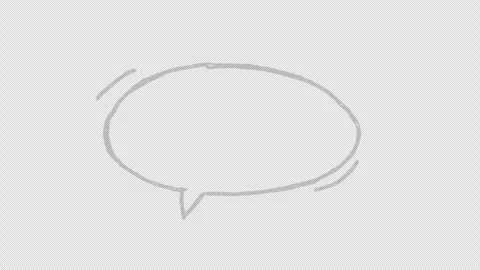 Animated speech bubble chalk drawing. Video clip with alpha channel. 库存影片 332511867