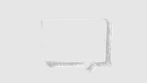 Animated speech bubble chalk drawing. Stock-Footage 333276418