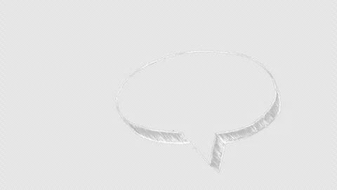 Animated speech bubble chalk drawing. Stockbeeldmateriaal 333470434