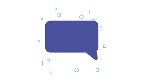 Animated speech bubble icon with typing dots effect on white background for.. Stock Footage 333302974