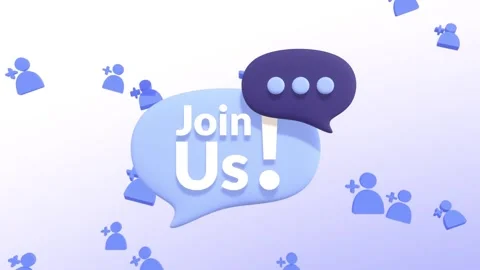 Animated Speech Bubble With Join Us Text. Stock Footage 287072119