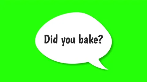 Animated Speech Bubble Question Did You Bake Green Screen Stock Footage 345111202
