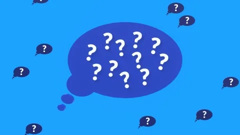 Animated Speech Bubble with Question Marks for Curiosity or Confusion Concept. 動画素材 313851066