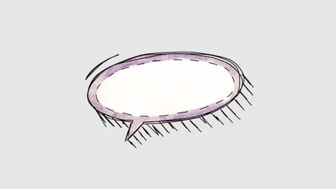 Animated speech bubble. Video clip with alpha channel. Stock Footage 296975127