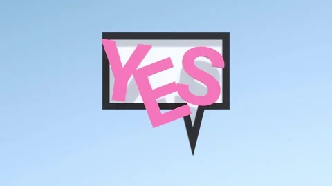 Animated Speech Bubble With Yes, Maybe, No Word. 動画素材 287106137