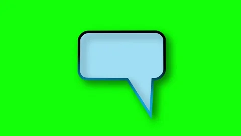 Animated speech bubbles on a green screen background. Includes various size.. Stock Footage 340537976