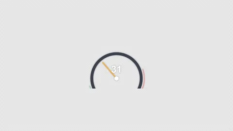 Animated Speedometer Gauge 75 Percent Overlay Alpha 4K Stock-Footage 339276486