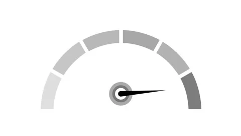 Animated Speedometer Gauge Fluctuation Showing Performance and Data Movement Stock Footage 338182386