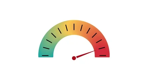 Animated speedometer gauge indicator animation video Stock Footage 330498463