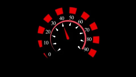 Animated Speedometer Gauge Showing Increasing Speed on Dashboard Stock Footage 310204128