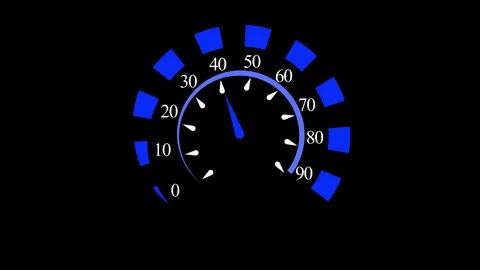 Animated Speedometer Gauge Showing Increasing Speed on Dashboard Stock Footage 310204131