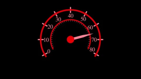 Animated Speedometer in Simple Minimal Style for Interface and HUD Elements Stock Footage 316787920