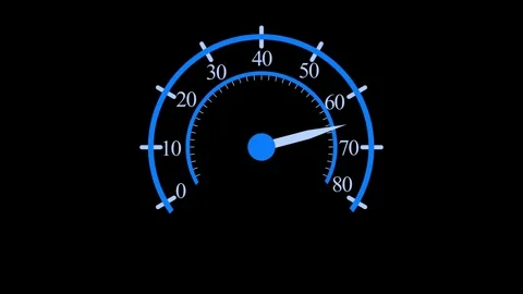 Animated Speedometer in Simple Minimal Style for Interface and HUD Elements Stock Footage 316787924