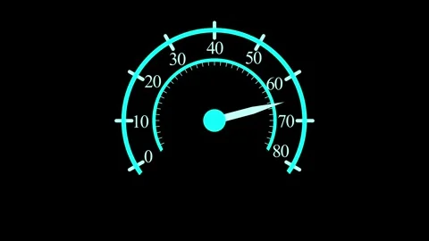 Animated Speedometer in Simple Minimal Style for Interface and HUD Elements Stock Footage 316787937