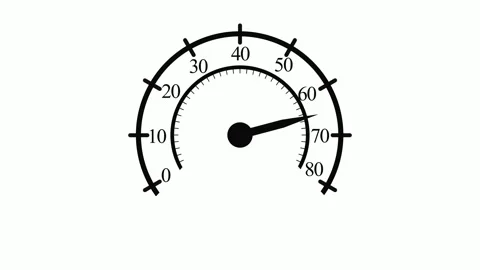 Animated Speedometer in Simple Minimal Style for Interface and HUD Elements Stock Footage 316787960
