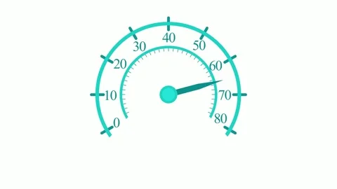 Animated Speedometer in Simple Minimal Style for Interface and HUD Elements Stock Footage 316787980