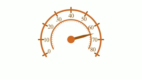 Animated Speedometer in Simple Minimal Style for Interface and HUD Elements Stock Footage 316787992