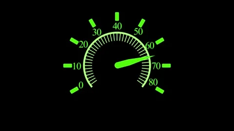 Animated Speedometer in Simple Minimal Style for Interface and HUD Elements Stock Footage 316788017