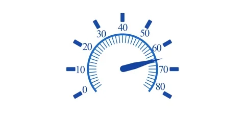 Animated Speedometer in Simple Minimal Style for Interface and HUD Elements Stock Footage 316788040