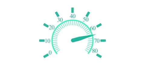 Animated Speedometer in Simple Minimal Style for Interface and HUD Elements Stock Footage 316788047