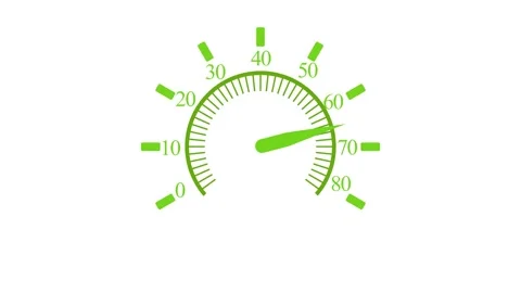 Animated Speedometer in Simple Minimal Style for Interface and HUD Elements Stock Footage 316788051