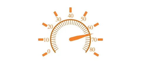 Animated Speedometer in Simple Minimal Style for Interface and HUD Elements Stock Footage 316788056