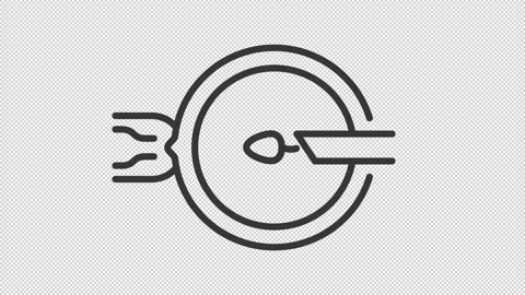 Animated sperm injection icon Video stock 267836785