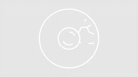 Animated sphere with electric flashes white line icon Stock Footage 340353776