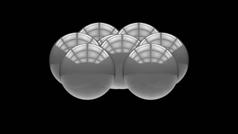 Animated spheres dancing in space Stock Footage 141003767