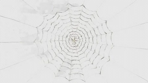 Animated Spider Web with Alpha Channel Transparency Stock Footage 311181104