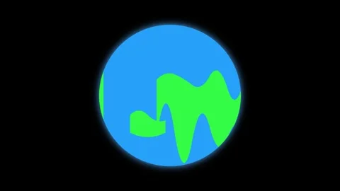 Animated spinning globe earth graphic stock footage Stockbeeldmateriaal 345013684