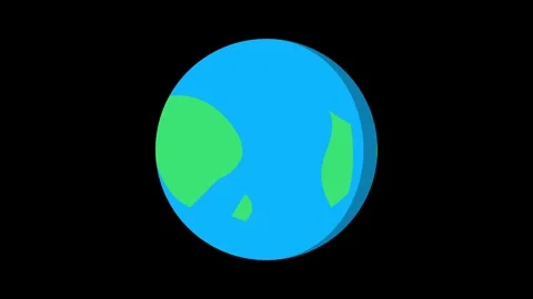 Animated spinning globe earth vector graphic stock footage Stock Footage 345013611