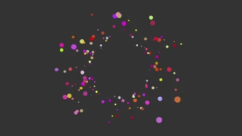 Animated spinning multi color particles Stock Footage 94603964