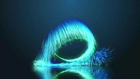 Animated spinning particles and lines 01 Stock Footage 245340233