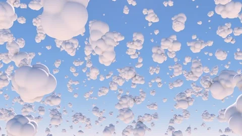 An animated splash screen of white circular clouds moving slowly from right to Stock Footage 166110720